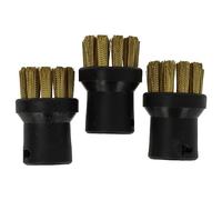 vhbw 3x cepillo redondo compatible con Kärcher SC 3 EASYFIX YELLOW, SC 3 EASYFIX PREMIUM YELLOW, SC 3 Premium limpiador a vapor - Cepillo a vapor