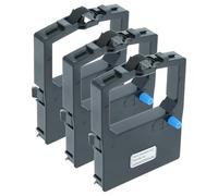 vhbw 3x Cinta de color de escritura compatible con OKI Microline ML 3320 eco, ML-3320, ML 3321 eco, ML-3321 impresora de matriz o de tickets - negro