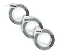 vhbw 3x cinta de estampación 3D, de escritura compatible con Dymo 15447, 1535, 1540, 1550, 1570, 1575 impresora etiquetas 3m x 9 mm blanco a negro