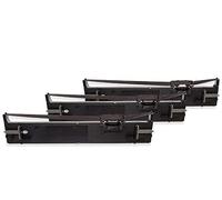 vhbw 3x cinta de tinta de nailon para impresora matricial compatible con Epson LQ-680, LQ-680K, LQ-690, LQ-690K, LQ680, LQ680K-II, LQ690