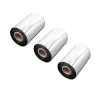 vhbw 3x cinta transferencia térmica compatible con Zebra ZD620T, ZD420T, ZM400, Z6M+ impresora etiquetas indeleble 100mmx300m cera/resina