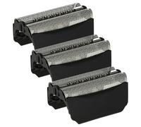 vhbw 3x Doble hoja de corte compatible con Braun 550, 530, 360 Complete, 550S, 560, 530s, 540, 550cc, 560S afeitadora eléctrica + marco, negro