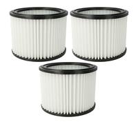 vhbw 3x Elemento filtrante compatible con Nilfisk Multi II 22, II 22 Inox, II 30 T, II 30 T Inox VSC, II 50 aspiradora seco/mojado - vellón micro/Plástico