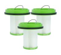 vhbw 3x Filtro compatible con Greenworks GD24SVK4S aspiradora - filtro Hepa verde blanco