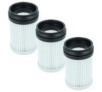 vhbw 3x Filtro compatible con Makita DCL281FZ aspiradora - filtro Hepa negro blanco