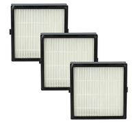 vhbw 3x Filtro compatible con Nilfisk Compact C110, C120, C10, C220, C230, C15, C210 aspiradora - filtro Hepa negro blanco