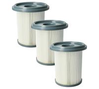 vhbw 3x Filtro compatible con Philips FC8712, FC8716, FC8724, FC8724/01, FC8714, FC8720, FC8722 aspiradora - filtro Hepa Blanco Gris oscuro