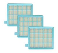 vhbw 3x Filtro compatible con Philips FC9320, FC8672, FC9322, FC9321, FC9324, FC9323, FC9325 aspiradora - filtro Hepa blanco azul claro