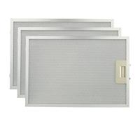 vhbw 3x Filtro metálico de grasa compatible con Bosch 5DW 69250, 66250 campana extractora - 38,8 x 26,5 x 0,9cm metal