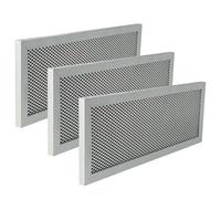 vhbw 3x Filtro metálico de grasa compatible con Klarstein High Line 10033053, 10033054 campana extractora aluminio, carbón activo