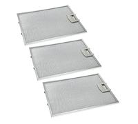 vhbw 3x filtro metálicos de grasa compatible con Siemens LC954WA20/01, LC956BA30/01, LC956BA40/01, LC956BA70/01 campana extractora, metal