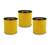 vhbw 3x Filtro plisado compatible con Kärcher 2001 (1.819-1211), 1.085-141.0), 1.085-121.0 aspiradora - Filtro, cartucho, papel