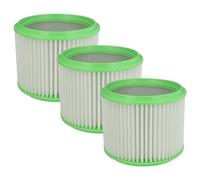 vhbw 3x Filtro plisado compatible con Makita 446, 440 83133B8K, 441, 448, 446LX, 442, 443, 446L, 440, 444, 445 aspiradora - verde blanco
