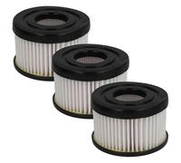 vhbw 3x Filtro plisado compatible con Rowenta Air Force Flex 760 RH9590, RH9572, RH9574, RH9571 aspiradora - negro blanco lavable