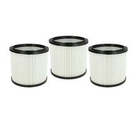 vhbw 3x filtro plisado compatible con Tarrington House WVC3500 | aspiradora - Cartucho blanco