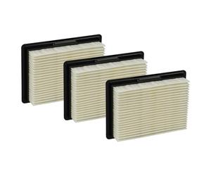 vhbw 3x Filtro plisado plano compatible con Bosch EasyVac 12 3 603 CD0 000, 8 V LI 3 601 JE3 000, GAS 10, 12 aspiradora - Elemento filtrante