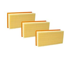 vhbw 3x Filtro plisado plano L - M reemplaza Kränzle 6.904-068.0, 454700, 6.904-156.0 para aspiradora - Elemento filtrante