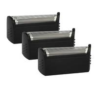 vhbw 3x Lámina de corte compatible con Braun 1509, 1512, 1507s, 1508, 1013, 1013s, 1008, 1012, 2035 afeitadora eléctrica + marco, negro/plata