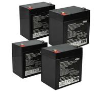 vhbw 4X batería Compatible con APC RBC30, RBC46, RBC43, RT1245, RBC 44 USV (4500 mAh, 12 V, AGM)