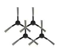vhbw 4X Cepillo Lateral Compatible con Xiaomi Mijia STYJ02YM Robot Aspirador - Set cepillos, Izquierda/Derecha, Negro