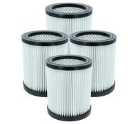 vhbw 4x Elemento filtrante compatible con Parkside (Lidl) PWD 25 A2 aspiradora seco/mojado