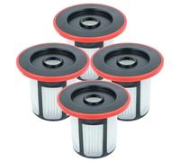 vhbw 4x Filtro compatible con Bosch BCS611P4A, BCS611P4A01, BCS6111P08, BCS611AU07, BCS611AU08 aspiradora - filtro Hepa rojo negro blanco