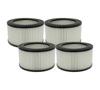 vhbw 4x Filtro compatible con Cecotec Conga PowerAsh 1200 aspirador de ceniza - filtro Hepa negro blanco