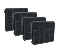 vhbw 4x filtro de carbón activado compatible con Airforce BLACK PEARL M4049 H90BK2 F89A 90 X/BK TSL3, M4050 H90WH2 F89A 90 X/WH TSL3 campanas cocina