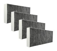 vhbw 4x filtro de carbón activado compatible con Bosch DBB67AM60, DBB96AF50/01, DBB96AF50, DBB66AF50/01, DBB66AF50 campanas cocina - 46 x 19,1 x 5 cm