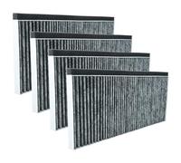 vhbw 4x filtro de carbón activado compatible con Bosch DFL064A52, DFL063W55, DFL064A50, DFL063W50, DFL063W56 campanas cocina - 45,5 x 20,0 x 2,3 cm