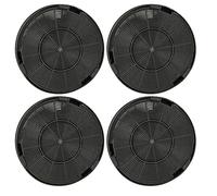 vhbw 4x Filtro de carbón activado compatible con Bosch DHL575C, DHL785C, DHL885C, DWK09G620, DWK09G660 campanas cocina - 19,6 cm