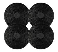 vhbw 4x filtro de carbón activado compatible con Klarstein 10032683 | 10032684, 10030939, 10031183, 10031695, 10031905 campanas cocina - 17,5 cm