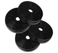 vhbw 4x filtro de carbón activado compatible con Klarstein Aurica 60, Aurica 90, Aurora, Balzac Silent 90, Balzac campanas cocina - 17,5 cm