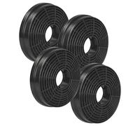 vhbw 4x filtro de carbón activado compatible con PKM 9091H | KH 60-6, 6091H, RH 6091, 8888H, UBH6002T, 9038B campanas cocina - 10,5 cm