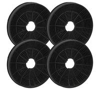 vhbw 4x filtro de carbón activado reemplaza Beko AS-AZKF4000 para campanas cocina - 16 cm