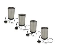 vhbw 4x Filtro de polvo fino reemplaza Scheppach 4014915017974 para sistema de extracción - Cartucho de filtro de polvo fino con cepillo de limpieza