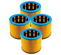 vhbw 4x Filtro plisado compatible con Starmix GS, AS, NSG, HS aspiradora - azul amarillo 7200 cm²