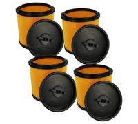 vhbw 4x Filtro plisado compatible con Vacmaster VQ1530SFDC-03, VQ1220SC, VQ1220PFC-03, VQ1220PFC, VWM1218R aspiradora - amarillo negro