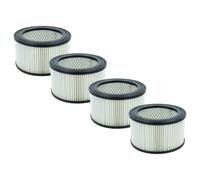 vhbw 4x Filtro plisado compatible con Westfalia AS15L Nr. 88 85 44, WAS15 aspiradora cenizas - negro blanco lavable