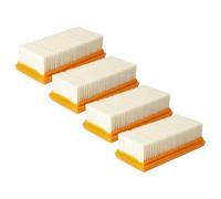 vhbw 4x Filtro plisado plano reemplaza Nilfisk 107413541 para aspiradora - Filtro motor aire refrigerante