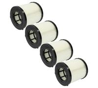 vhbw 4x Filtro plisado reemplaza Dewalt DCV5801H, DCV5801H-XJ para aspiradora - negro blanco