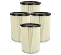 vhbw 4x Filtro plisado reemplaza Kärcher 6.904-325.0 | 6.904-048.0 para aspiradora - blanco lavable
