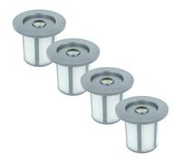 vhbw 4x Filtro plisado reemplaza Siemens 12033215 para aspiradora - gris blanco