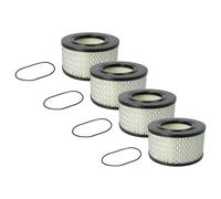 vhbw 4x Filtro reemplaza Nilfisk 107413555 para aspiradora - filtro Hepa negro blanco