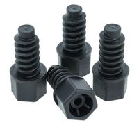 vhbw 4x Pata niveladora compatible con Beko 7777220244, BK 6770 NS, BRG 5512 GS, 7763020213, BK 6741 hornos - Pies de 9,6 cm, negro