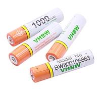 vhbw 4X Pila AAA, Micro, R3, HR03, 1000 mAh Compatible con Siemens Gigaset AS285, C300, C590, C595, C610, C610A, C610H, C610 IP, CX610 ISDN