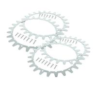 vhbw 4x rueda dentada compatible con Worx L WR147E.1, WR148E, WR153E, WR155E robot cortacésped - acero inoxidable, 24 dientes