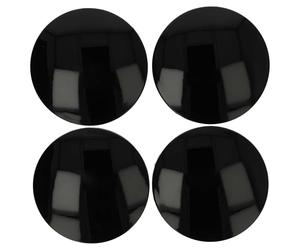 vhbw 4X tapacubos Universal para Diversos Coches | autos - Tapa ruedas, 64 mm, negro, plástico