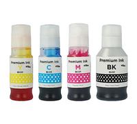 vhbw 4X Tinta de Recarga Compatible con Canon Pixma G 2470, G 3420, G 2460 Impresora - Set de Recarga, Dye Cian, Dye Magenta, Dye Negro, Dye Amarillo
