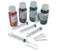 vhbw 4x tinta de recarga compatible con Samsung impresora | Set de recarga, dye cian, dye magenta, dye negro, dye amarillo, 100ml